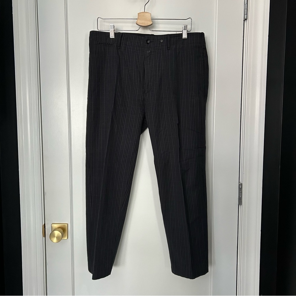 Men's Black Pinstripe Trousers